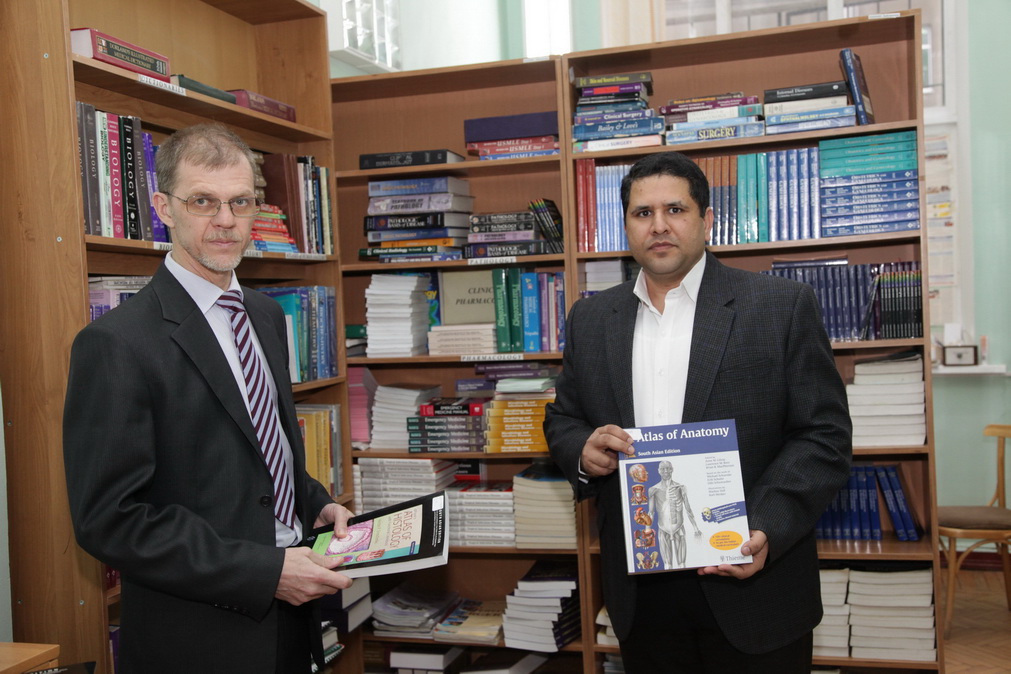 Dr.Suhas with Dr.Emelyanov D.N. Dean of the Volgograd State Medical University